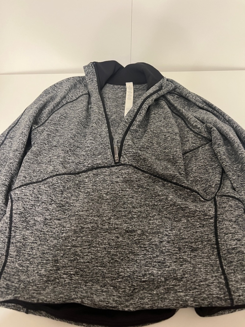 Gray Half-Zip Pullover Sweatshirt